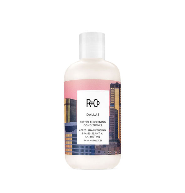 8.5 ounce bottle of R+Co Dallas Biotin Thickening Conditioner