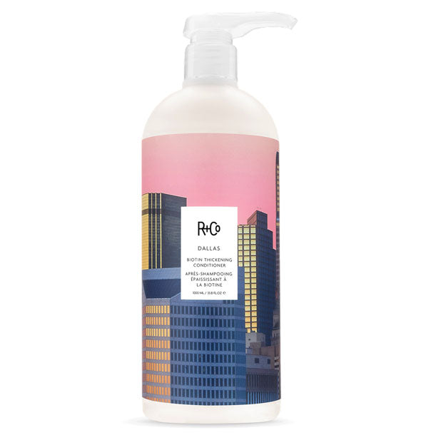 33.8 ounce bottle of R+Co Dallas Biotin Thickening Conditioner