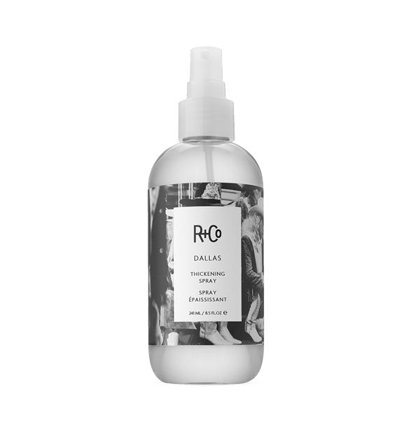 8.5 ounce bottle of R+Co Dallas Thickening Spray