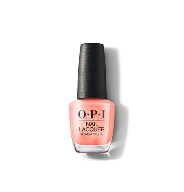Bottle of shimmery peach OPI Nail Lacquer