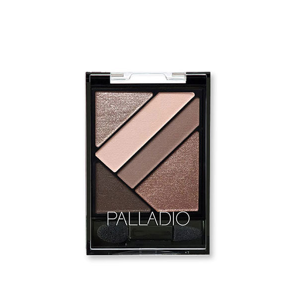 Palladio eyeshadow palette of five colors in mate and metallic browns