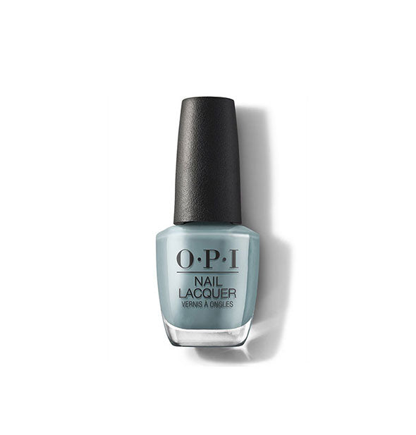 Bottle of greyish-teal OPI Nail Lacquer