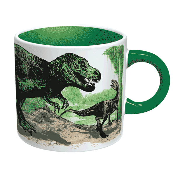 Transforming dinosaurs mug