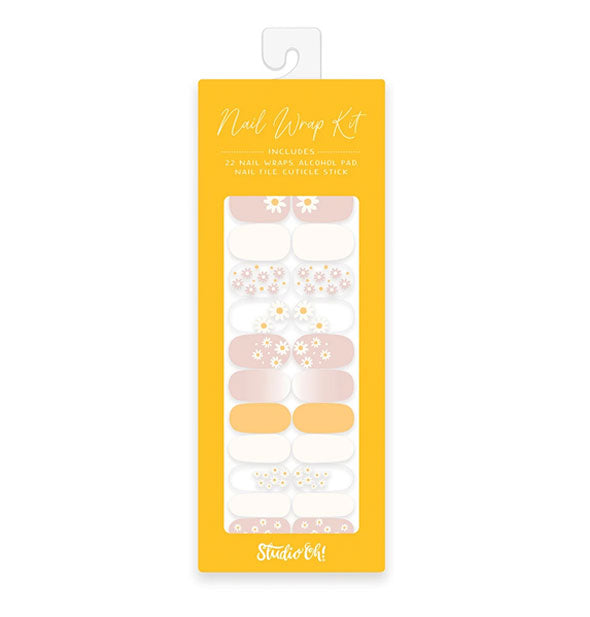 Nail Wrap Kit featuring Ditzy Daisies design