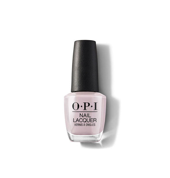 Bottle of OPI Nail Lacquer in a dusty grayish-pink shade