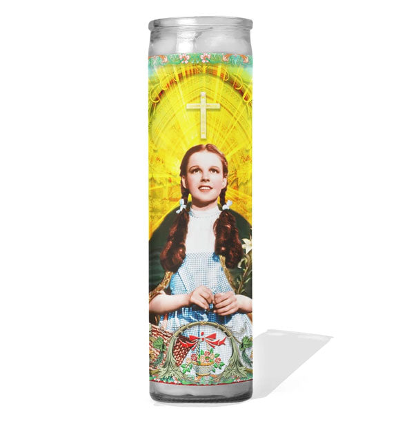 Prayer candle depicting Dorothy from The Wizard of Oz