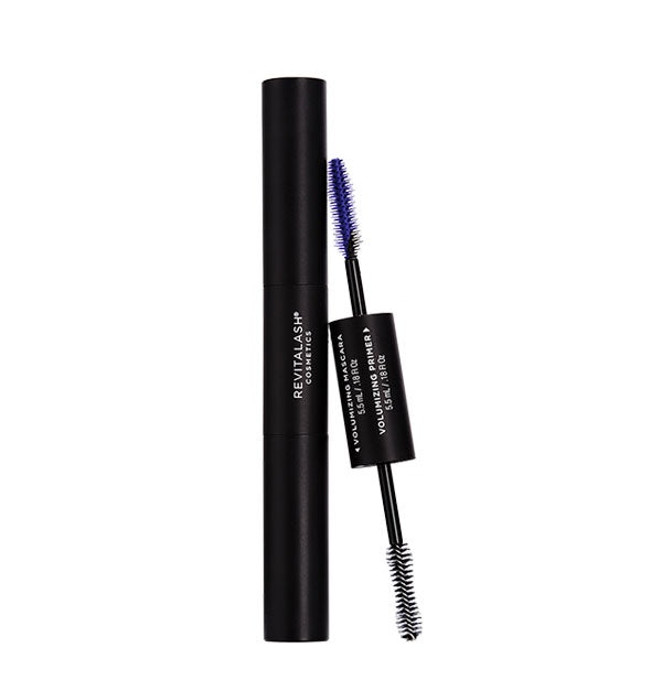 Black Revitalash Primer and Mascara tube with double-ended brush wand applicator shown