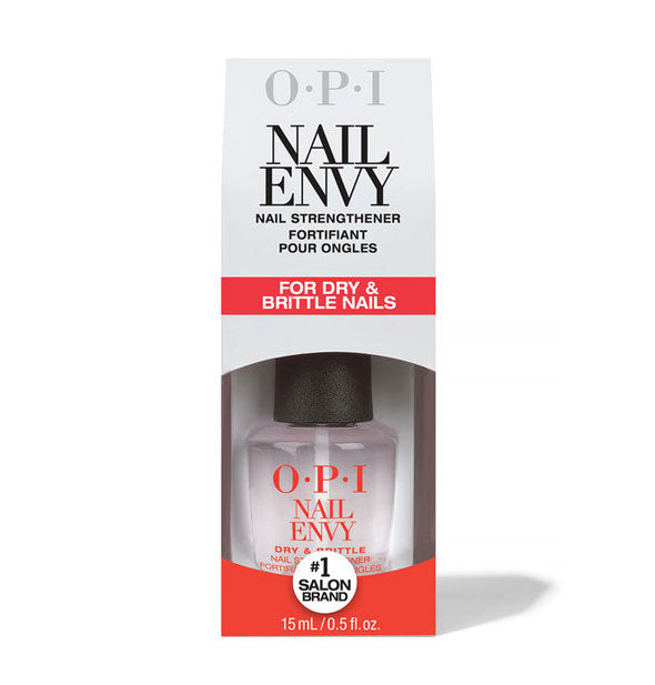 Packaging for OPI Nail Envy Nail Strengthener for Dry & Brittle Nails