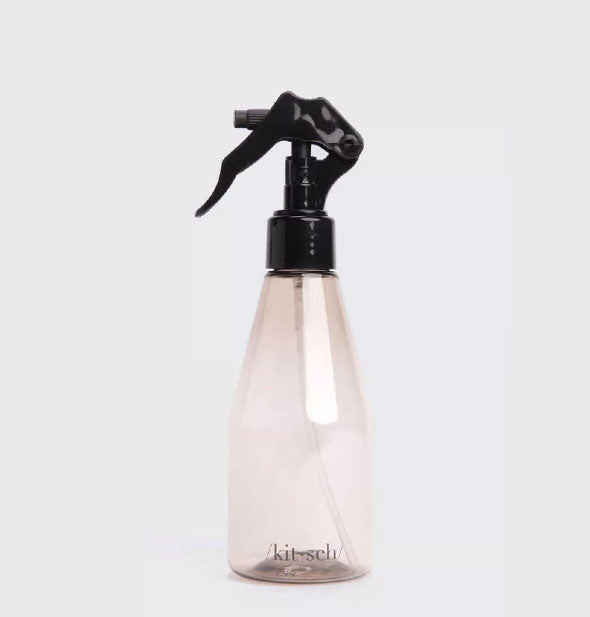 Clear Kitsch spray bottle with black nozzle