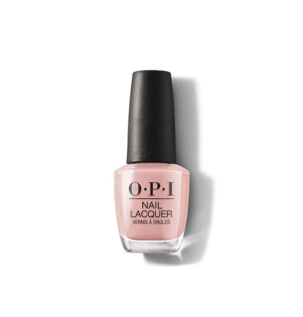 Bottle of OPI Nail Lacquer in a neutral pink shade
