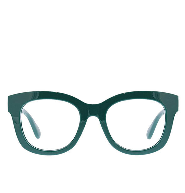 Front view of Peepers Center Stage Readers in Emerald.