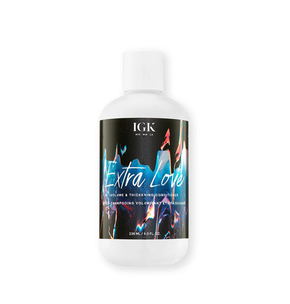 8 ounce bottle of IGK Extra Love Volume & Thickening Conditioner
