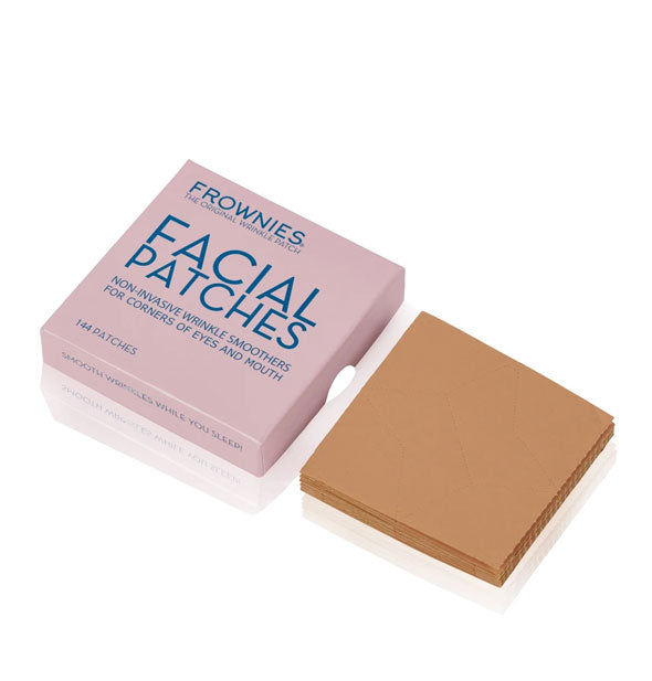 Pack and contents of Frownies Facial Patches for Corners of Eyes and Mouth