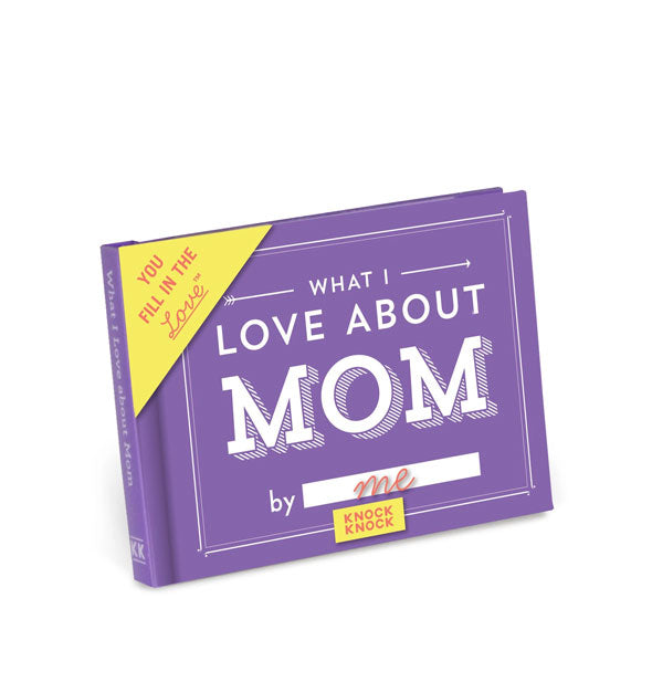 Purple cover of What I Love About Mom fill-in-the-blank book