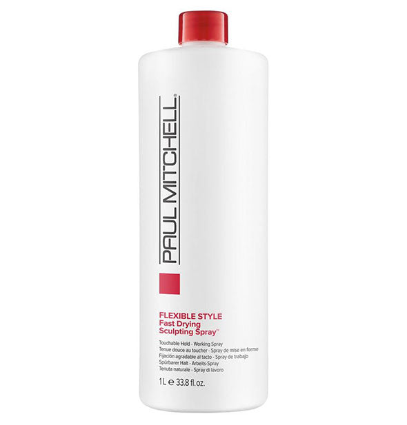33.8 ounce bottle of Paul Mitchell Flexible Style Fast Drying Sculpting Spray