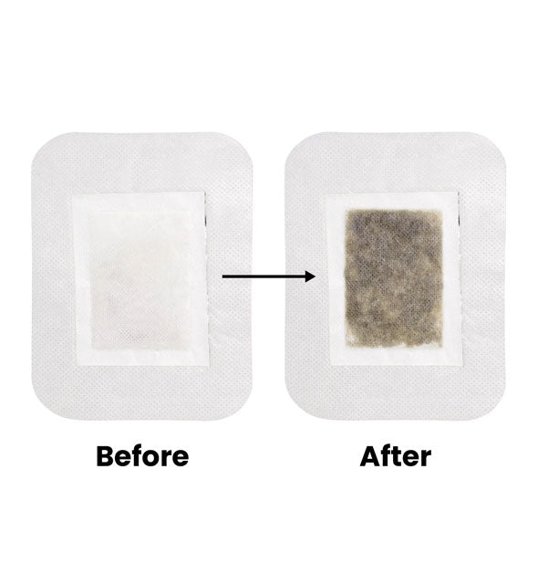 Detoxifying Foot Pads before and after use