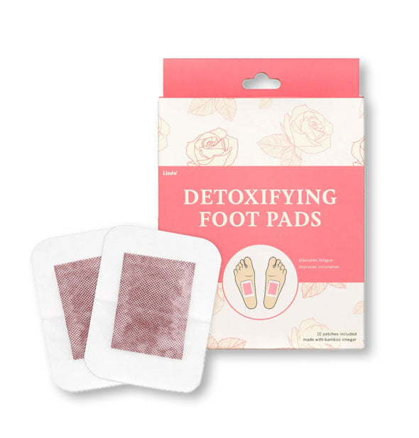 Pack of Detoxifying Foot Pads with samples shown