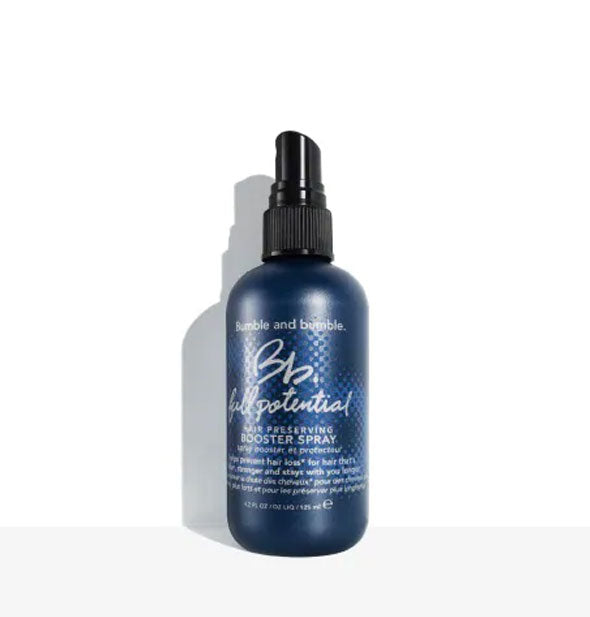 Blue 4.2 ounce bottle of Bumble and bumble Full Potential Booster Spray