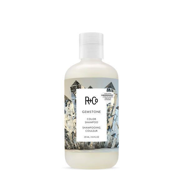 8.5 ounce bottle of R+Co Gemstone Color Shampoo