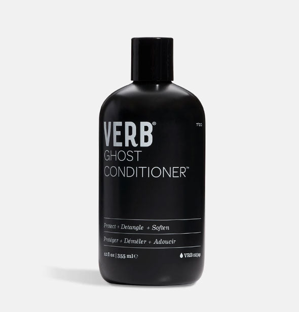 Black bottle of Verb Ghost Conditioner with white lettering