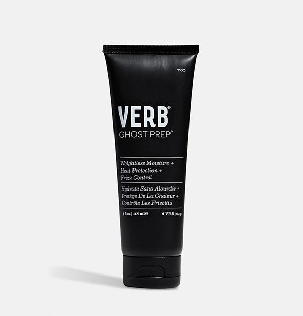 Black bottle of Verb Ghost Prep with white lettering