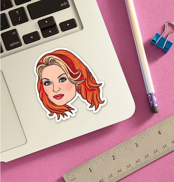 Ginger Spice sticker on laptop