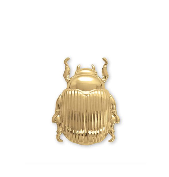 Shiny metallic gold beetle bottle opener