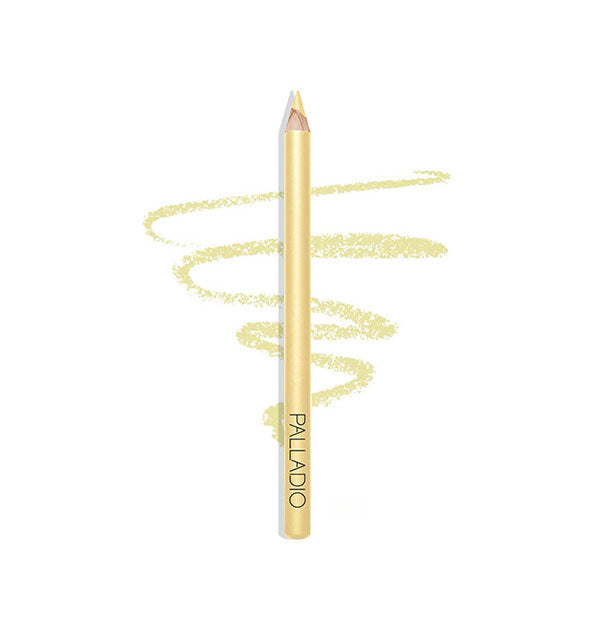 Light yellow Palladio makeup pencil with product squiggle drawn behind