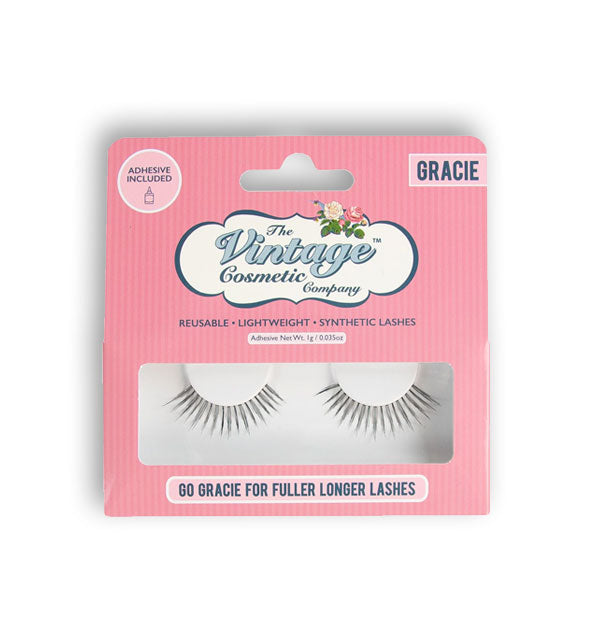 Pack of reusable synthetic strip eyelashes by The Vintage Cosmetic Co. in the style Gracie