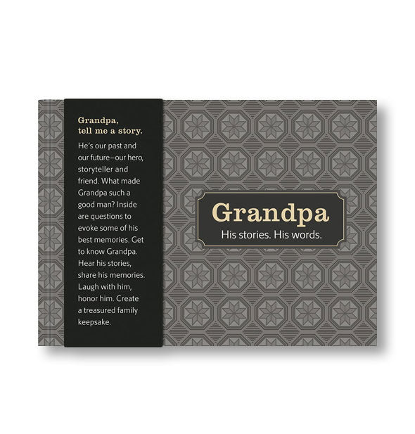 Gray patterned cover of Grandpa: His Stories. His Words.