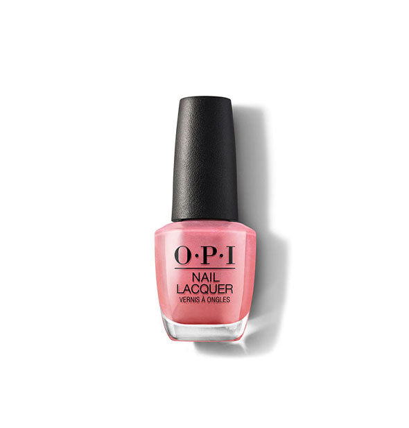 Bottle of pearlescent pink OPI Nail Lacquer