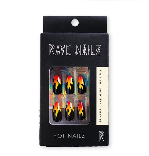 A Package of "Hot" Press On Nailz by Rave Nailz