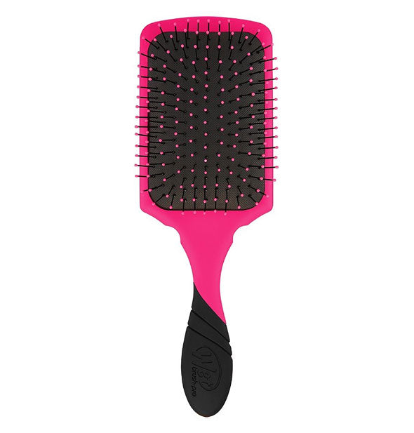 Hot pink Wet Brush Pro hairbrush with black paddle and handle