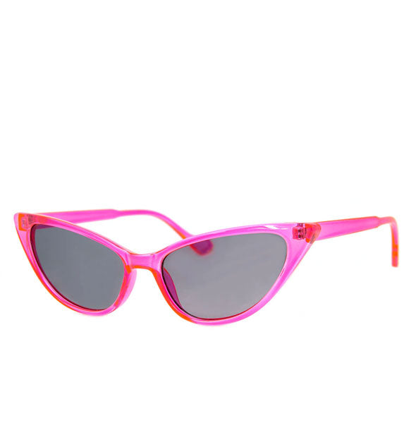 Pair of hot pink cat-eye sunglasses