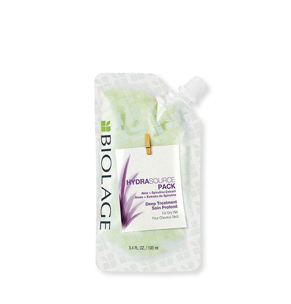 3.4 ounce Biolage HydraSource Deep Treatment Pack with spout
