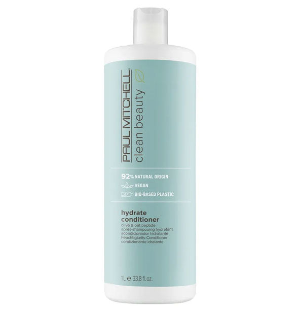 33.8 ounce bottle of Paul Mitchell Clean Beauty Hydrate Conditioner