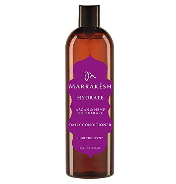 25 ounce bottle of High Tide scent Marrakesh Hydrate Argan & Hemp Oil Therapy Daily Conditioner