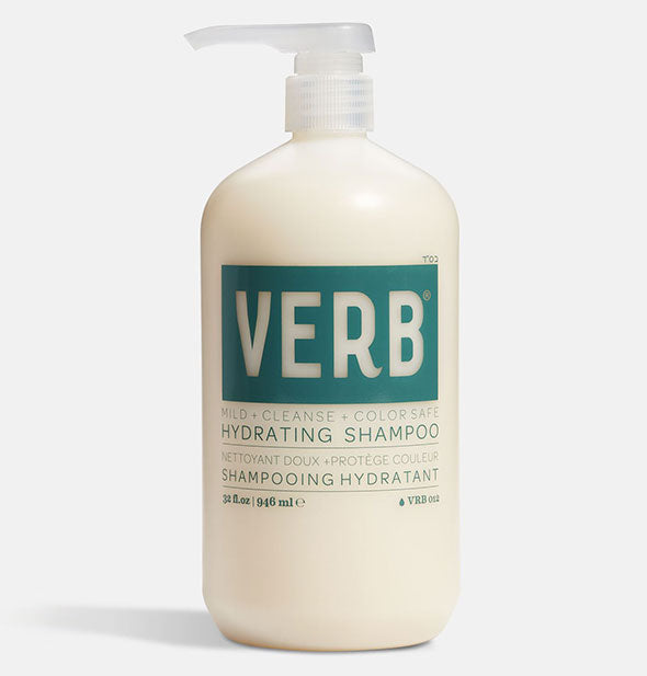 Liter bottle of Verb Hydrating Shampoo with pump nozzle