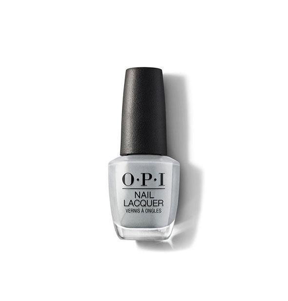 Bottle of OPI Nail Lacquer in a gray shade