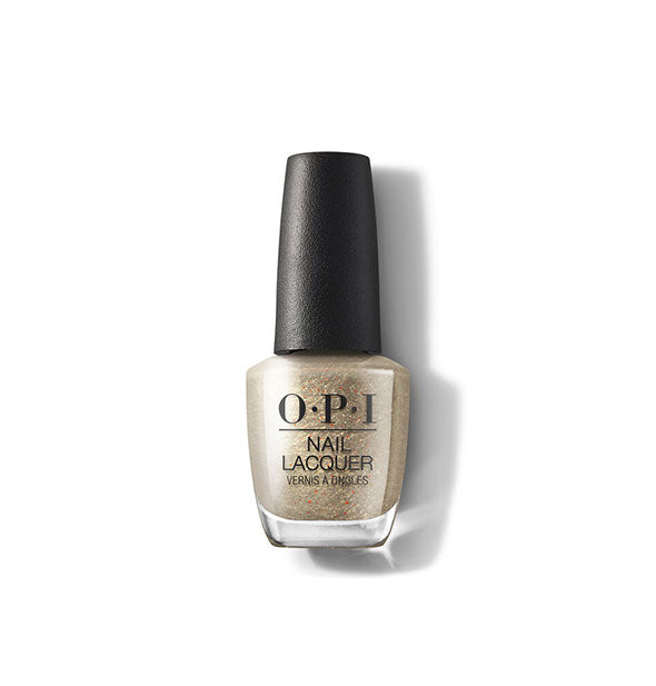 Bottle of shimmery gold OPI Nail Lacquer