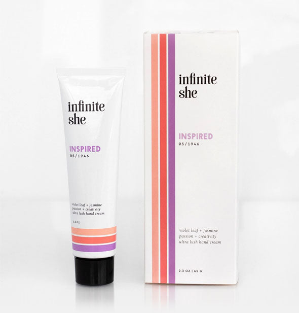 Bottle of Infinite She: Inspired hand cream with box