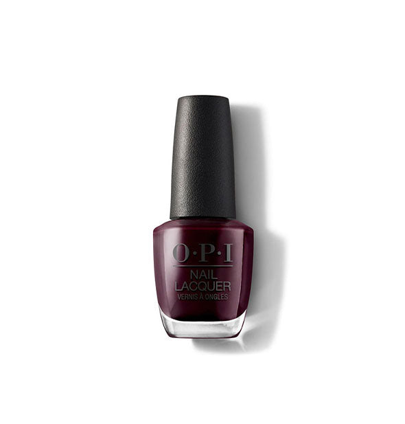 Bottle of dark purplish-red OPI Nail Lacquer