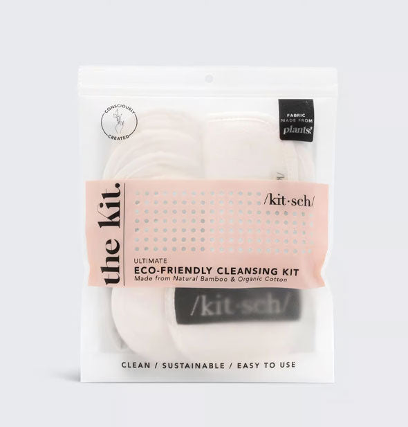 The Kit: Ultimate Eco-Friendly Cleansing Kit pack by Kitsch with contents in Ivory