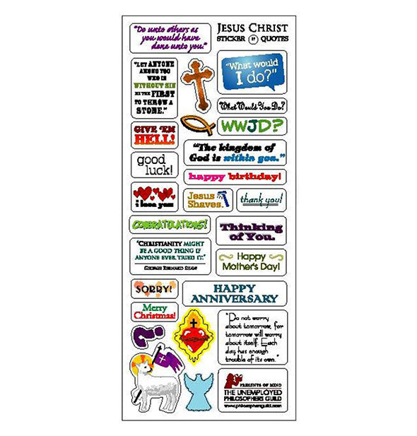 Jesus Christ Sticker Quotes for the Quotable Notable Card 