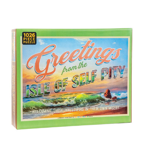 Greetings from the Isle of Self Pitty jigsaw puzzle box