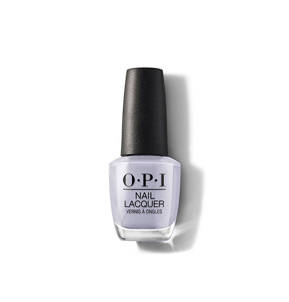 Bottle of OPI Nail Lacquer in a light gray-blue shade