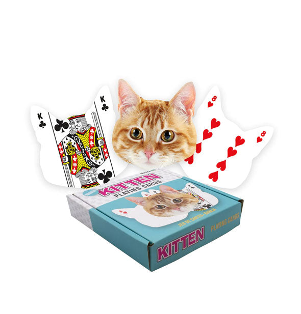 Kitten Playing Cards samples with box packaging