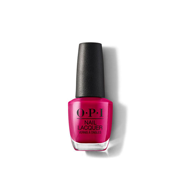 Bottle of dark berry pink OPI Nail Lacquer