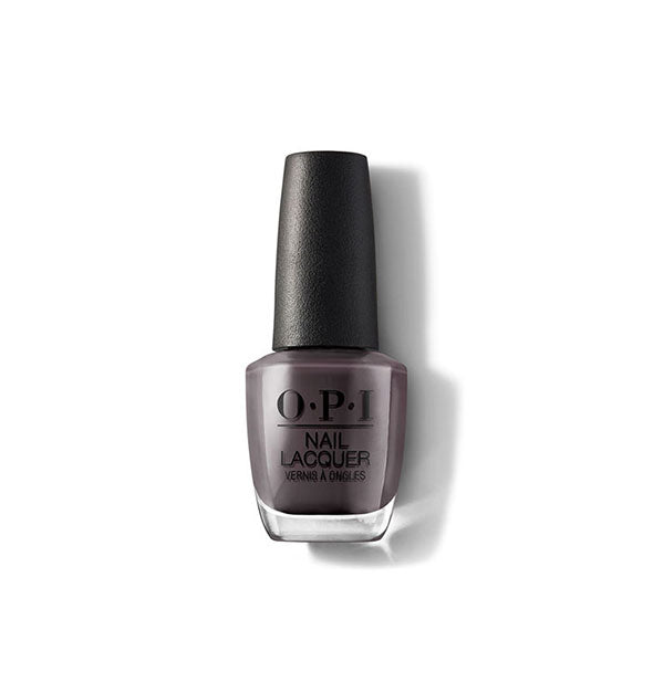 Bottle of OPI Nail Lacquer in a warm, coffee-brown shade