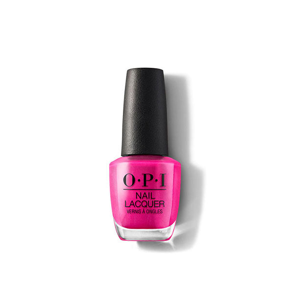 Bottle of magenta OPI Nail Lacquer